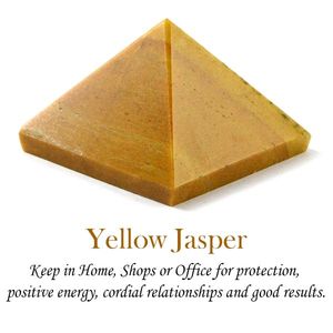 Pirámide de Jaspe Amarillo Natural de 20-25 mm, Torre de Cristal para la Positividad y la Energía Terrestre - Product Image 2