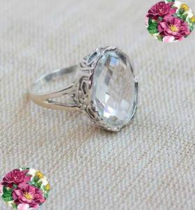 Précieux bonne qualité Quartz Rose 6x9mm lunette ovale ensemble anneau beau 925 bijoux en argent Sterling pour cadeau de bonne année - Product Image 5