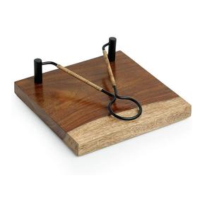 Mallette de rangement en bois pour cuisine et table Boîte de support Porte-serviettes Organisateur de boîte à mouchoirs avec couvercles en bois - Product Image 6