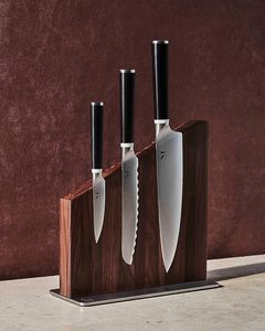 <b>Knife</b> Stand, Magnetic Display for <b>Safe</b> Storage, Walnut Professional Quality Wood <b>Knife</b> Organizer - Product Image 5
