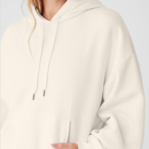 Sweat-shirts coréens en coton à manches longues pour femmes, personnalisables avec logo OEM, vente en gros, mode unie, vêtements d'hiver avec positionnement frontal - Product Image 3