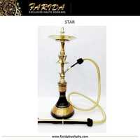 Chicha Mini Farida Star en Laiton de Luxe 2025, Qualité Supérieure, Finition Laquée, Gravure Manuelle Profonde, Style Égyptien Unique