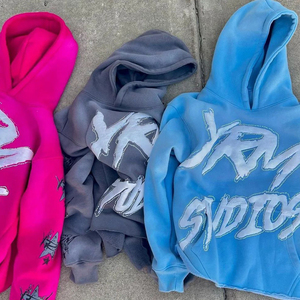 เสื้อฮู้ดดี้ผ้าฟลีซหนานุ่มคุณภาพสูง พิมพ์โลโก้ตามสั่ง ทรงโอเวอร์ไซส์ สีดำ สำหรับผู้ชาย ใส่ในฤดูหนาว - Product Image 3