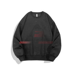 Nuevo diseño de sudaderas con diamantes de imitación de la mejor calidad MOQ bajo precio al por mayor sudaderas con diamantes de imitación para hombres - Product Image 1
