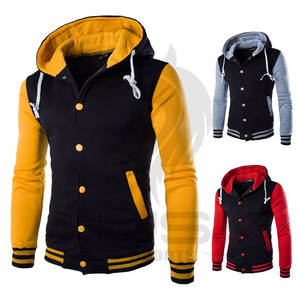 Sweat-shirt à capuche en molleton pour homme, classique, chaud, Patchwork, printemps - Product Image 1