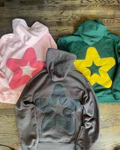 2025 de gran tamaño para mujer 100% algodón Puff impreso chándal logotipo personalizado Jogger conjunto con Sudadera con capucha pantalones de chándal de lana para el invierno - Product Image 6