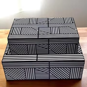 Eco Friendly Handcrafted Bone Inlay Wood Customizable Size/Color Jewelry <b>Box</b> Floral Design Storage Organizer Premium Jewelry - Product Image 1