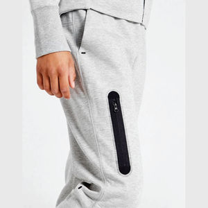 Logo de marque personnalisé 69% coton 31% polyester gris chiné survêtement polaire technique pour filles sweat à capuche zippé complet joggers pantalons de survêtement survêtement - Product Image 5