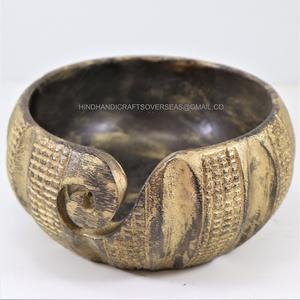 Dispensador de Hilo de Madera Artesanal Estilo Religioso, Tazón de Almacenamiento de Hilo Portátil de Madera de Sándalo, Hecho a Mano por Artesanos - Product Image 3