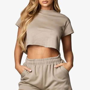 Crop top pour femme fabriqué en usine, coupe-vent, décontracté d'été, 100% coton, haute qualité, prix bas - Product Image 3