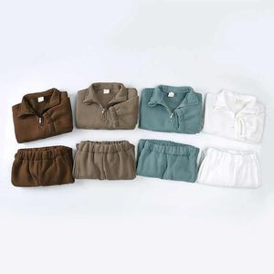 Chándal liso informal para niños, logotipo personalizado, sudaderas con capucha para niños y conjunto de pantalones de chándal, ropa para niños - Product Image 6