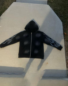 Sweat à capuche pour homme en polaire tricoté thermique coupe-vent à impression numérique multicolore d'hiver - Product Image 5