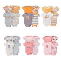 Ensemble de vêtements pour bébé fille et garçon, en coton tricoté sur mesure, imprimé couleur, nouveau-né, 100% coton, barboteuse pour bébé