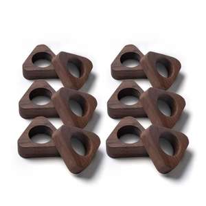 Stylish wooden napkin ring <b>set</b> versatile use for modern <b>rustic</b> classic <b>dining</b> themes farmhouse <b>tables</b> restaurant events - Product Image 5