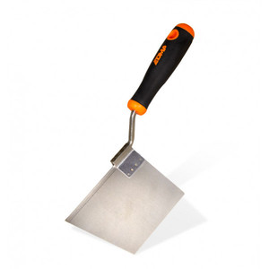 Spatola per Angoli Esterni EDMA - Cazzuola in Plastica e Acciaio Resistente per Lavori Fai-da-Te e Intonacatura Industriale - Product Image 1