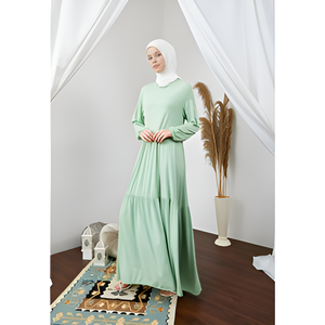 Ropa étnica Qanita de moda para mujer, vestido musulmán de manga larga de alta calidad, Material de poliéster suave cómodo y transpirable - Product Image 6