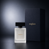 Flacon de parfum transparent givré 50ml 100ml, flacon de parfum vide, couleur personnalisable, impression d'un logo sur l'écran