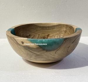 Cuenco decorativo de madera Natural 100% para servir, accesorio para el hogar, cuenco para servir para ensaladas, fiestas, cuenco de madera para servir - Product Image 6