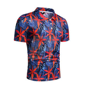 เสื้อโปโลผู้ชายสำหรับฤดูร้อน เหมาะสำหรับการพิมพ์ลายแบบระเหิด ระบายอากาศได้ดีและมีน้ำหนักเบา สไตล์ฤดูร้อน เสื้อโปโลแบบพิมพ์ลายแบบระเหิด - Product Image 3