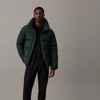 Veste d'hiver matelassée imperméable pour homme, best-seller, avec logo sur le devant, capuche zippée, coupe-vent, respirante, service OEM