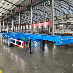 3 akslar 4 akslar 45ft 20ft Gooseneck iskelet şasi konteyner yarı römork 40ft satılık