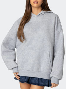 OEM/ODM Sweats à capuche pour femmes sur mesure 100% coton 400 GSM Style Hip Hop Sweats à capuche et sweat-shirt pour femmes - Product Image 4