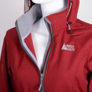 Chaqueta Polar de color rojo oscuro para mujer, resistente al agua, a prueba de viento, suave, ligera, con relleno de poliéster, estilo suelto informal para exteriores - Product Image 2