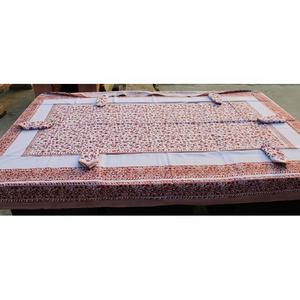 Mantel con estampado de bloque indio, Decoración de mesa de Navidad para el hogar, Jacquard decorativo para comedor, mantel de lino y algodón de lujo - Product Image 2