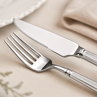 Ensemble de couverts en acier inoxydable 304, 8 pièces, passe au lave-vaisselle, écologique, qualité alimentaire, pour mariage, maison, cuisine, restaurant