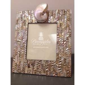 Elegant MOP Inlay Wooden <b>Photo</b> <b>Frame</b> with Bone Resin Design Square Shape Wall <b>Mount</b> for Customizable Color & Size - Product Image 3