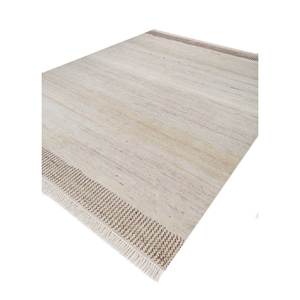 Alfombra Afgana de Lana Tejida a Mano, Color Marfil Sólido, Rectangular, con Patrón Abstracto, para Sala de Estar, Uso Doméstico, Ia-1848 - Product Image 2