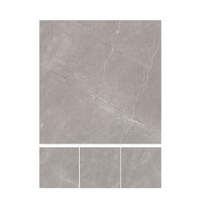 Carreaux de sol gris clair parfaits pour café apparence non brillante en porcelaine pleine grandeur pour cuisine hall chambre salle de bain du principal fabricant - Product Image 1