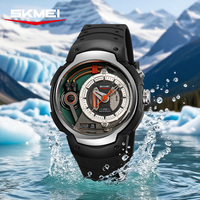 Reloj Skmei 2531, Diseño Simple y Lujoso, Pantalla LED Luminosa, Movimiento de Cuarzo, Correa de Acero Inoxidable, 3ATM, 43mm