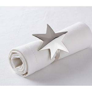 Anneaux de serviette modernes en acier inoxydable, élégants porte-serviettes en métal argenté pour la décoration de table, finition polie, accessoires pour serviettes - Product Image 3