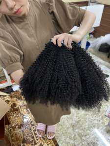 Cheveux bouclés birmans vierges non traités, prix d'usine en gros, fournisseur de cheveux humains bouclés profonds, cheveux vierges birmans pour femmes - Product Image 2