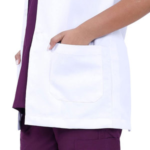 Impresión de logotipo personalizado de alta calidad, venta al por mayor, diseño para mujeres, ropa de hospital, bata de laboratorio en color blanco - Product Image 6