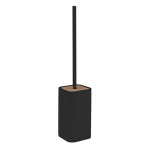 Giglio porta scopino da bagno con altezza 46.2 cm nero opaco zaino per 1 - Product Image 1