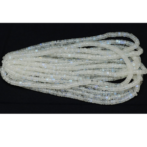 ลูกปัดมูนสโตนเรนโบว์ธรรมชาติ AAA คุณภาพดี รูปทรงยางเรียบ ขนาด 15 นิ้ว 5-8 มม. ธรรมชาติ++ มูนสโตนเรนโบว์เรียบแบบล้อ - Product Image 6