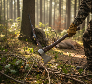 Hache en acier au carbone de haute qualité, manche en bois, outil de fendage de qualité industrielle pour le camping, la coupe de bois de chauffage, garantie de 3 ans - Product Image 5