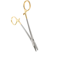 Porte-aiguilles Mayo Hegar de qualité supérieure, droits, demi-ornés d'or, de qualité industrielle, OEM, en acier inoxydable, pour salle chirurgicale