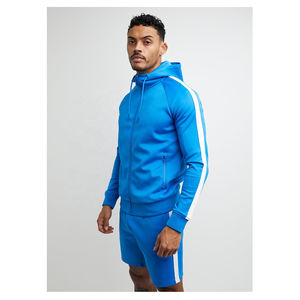 2025 Unisex Custom Streetwear Hooded <b>Sweatshirt</b> Jogging Cotton Two Piece <b>Short</b> Set Tracksuit for Men Quick Dry Breathable - Product Image 4