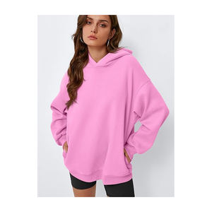 2025 pull à capuche léger en polaire toutes couleurs pour femmes sweats à capuche courts à quantité minimale de commande bas avec motif imprimé solide pour la vente en vrac d'hiver - Product Image 6