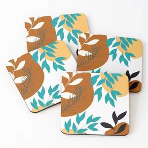 Sous-verres de Table en bois imprimés en émail de haute qualité antidérapants pour sous-verres de pendaison de crémaillère tapis de Table et tampons sous-verres en pierre de boisson de cuisine - Product Image 3