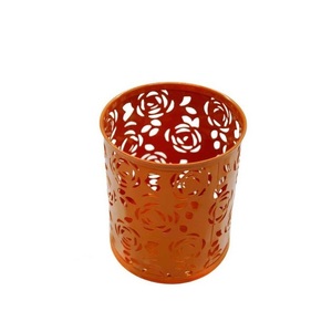 Soporte cuadrado para bolígrafo y lápiz de Metal multifuncional con acabado antiguo para papelería de oficina, soporte de cepillo de plástico - Product Image 3