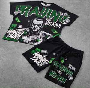 Conjunto de pantalones cortos informales de verano para hombre, conjunto de dos piezas de algodón 100% que incluye Camiseta de manga corta y pantalones cortos transpirables y elegantes - Product Image 4