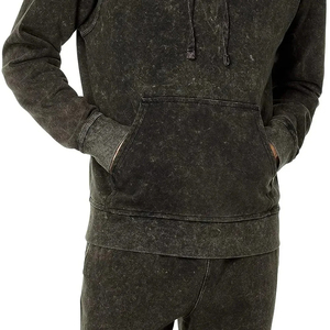 Ropa de calle personalizada para hombre, chándal de lavado ácido para hombre, Sudadera con capucha y pantalones de chándal, conjunto nuevo para hombre - Product Image 5