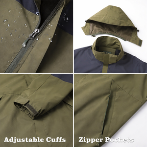 Veste coupe-vent pour homme avec doublure en mesh et poches zippées, veste softshell imperméable multifonction de qualité supérieure, utilisable toute l'année - Product Image 4