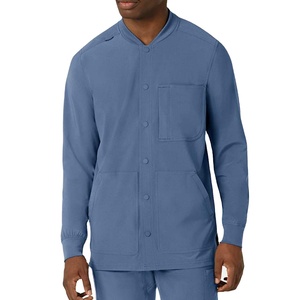 Stretchable Unisex Long Sleeve V-Neck Scrubs <b>Uniforms</b> Breathable Comfortable Scrub Suit For Medical Hospital <b>Nursing</b> <b>Uniform</b> - Product Image 1