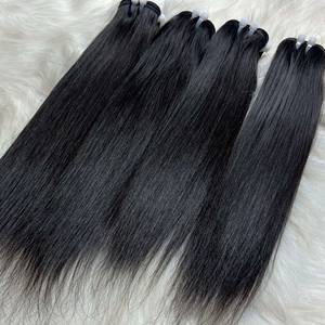 Extensions de cheveux en faisceaux droits en os, cheveux alignés sur les cuticules, cheveux humains bruts 100% purs - Product Image 3