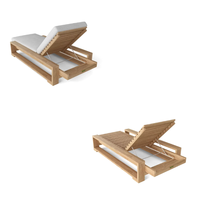 Chaises longues d'extérieur en teck Chaises longues d'extérieur Lit Sofasun